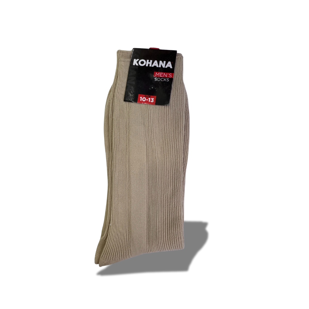 KOHANA MEN'S SOCKS CREAM SIZE 10-13