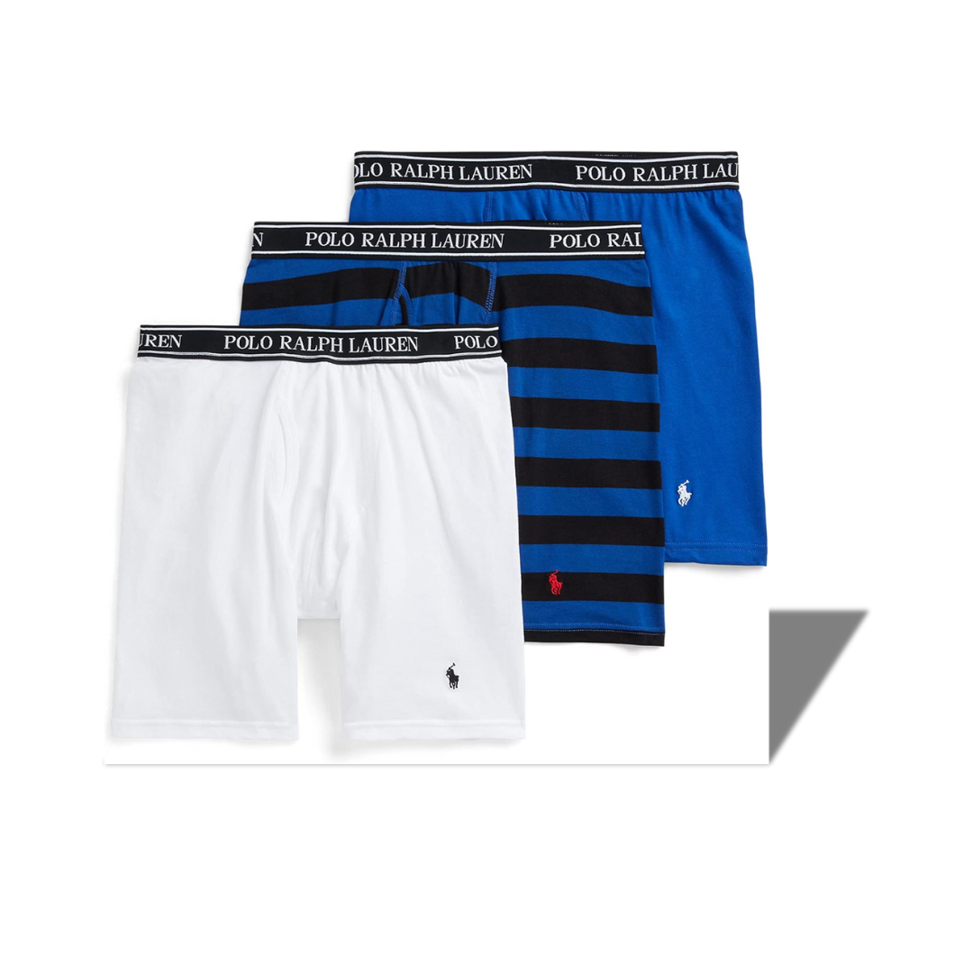 POLO RALPH LAUREN 3 STRETCH CLASSIC FIT BOXER BRIEFS MIXED COLORS
