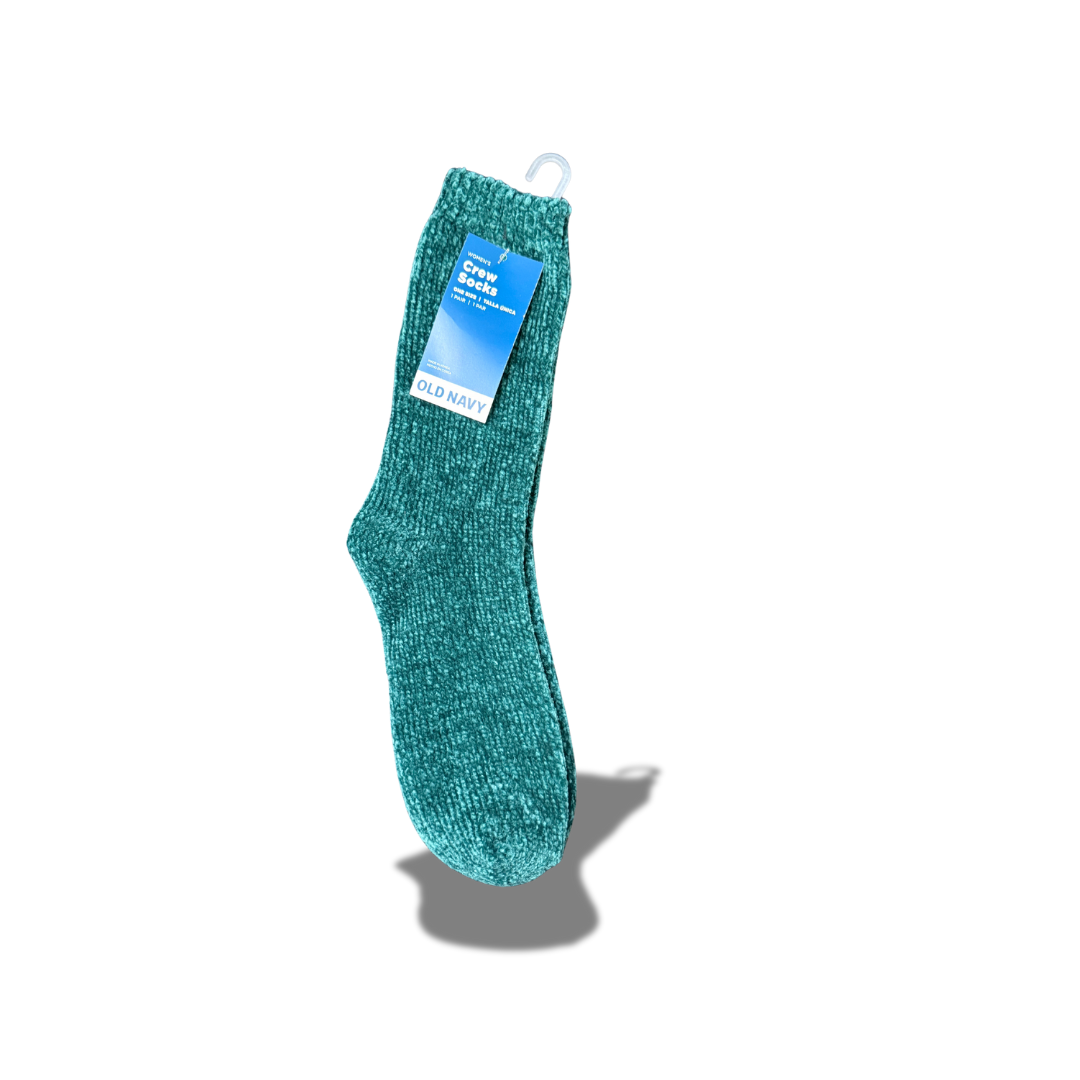 OLD NAVY WOMEN'S CREW SOCKS GREEN ONE SIZE
