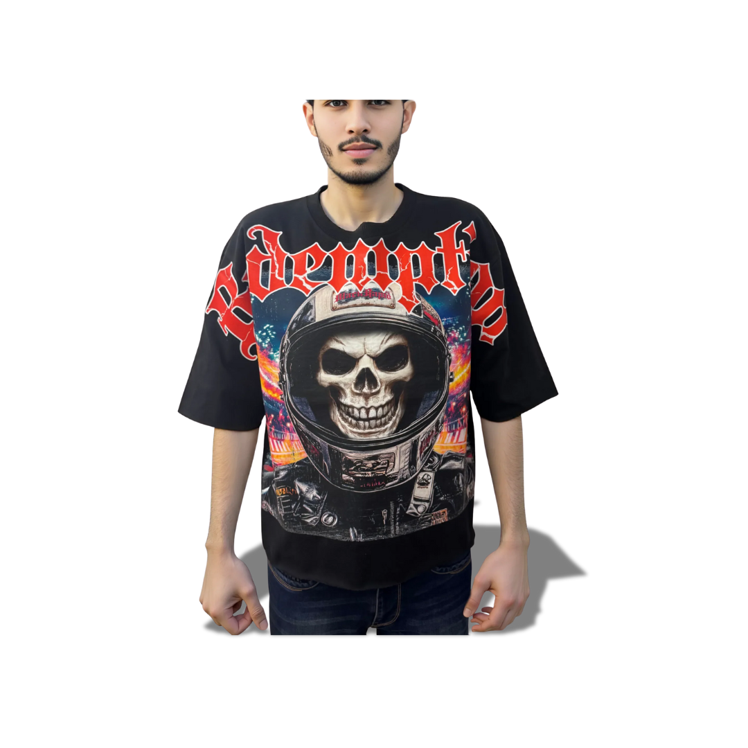 PAPER FASHION REDEMPTION BLACK T-SHIRT