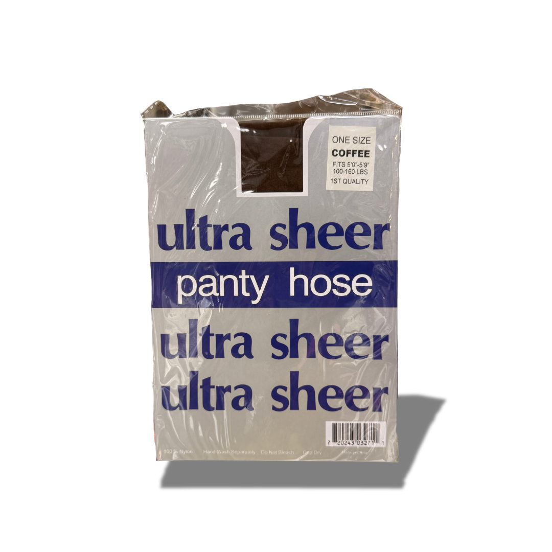 ULTRA SHEER PANTY HOSE ONE SIZE COFFEE