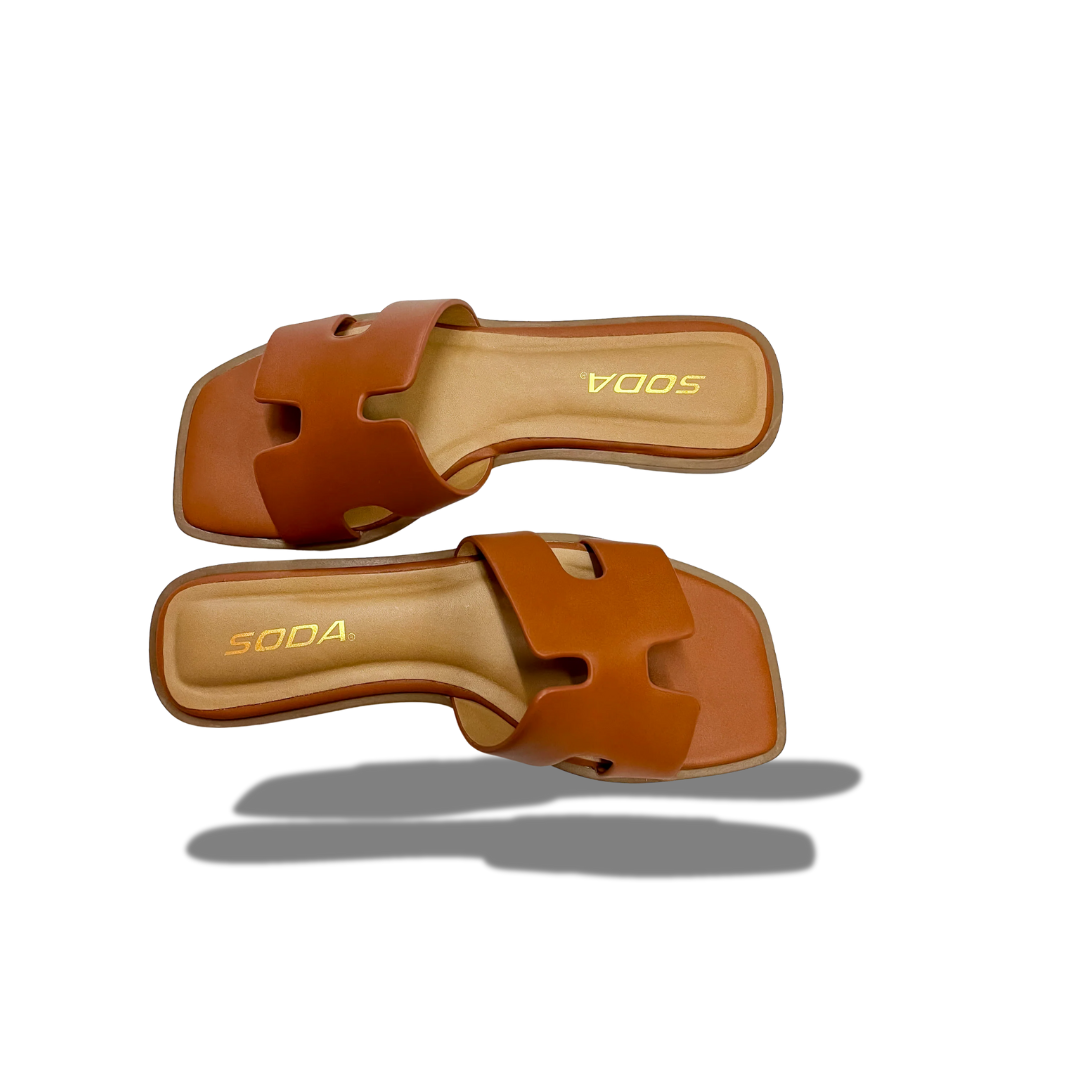 SODA SHOES H SHAPE COGNAC