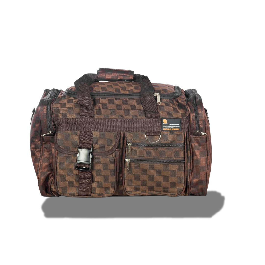 CHARLIE SPORT GYM DUFFEL BAG BROWN 24"