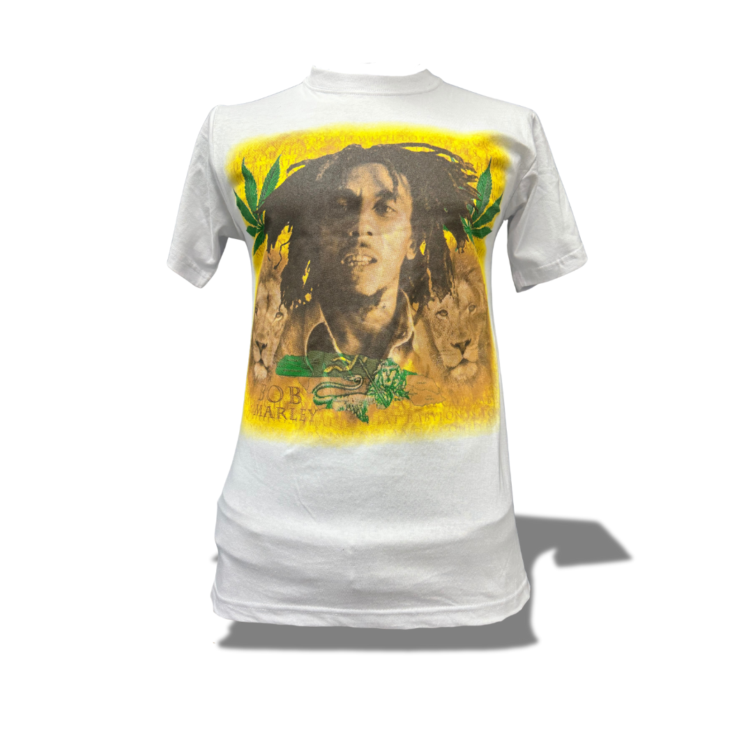 FLYING HORSE BOB MARLEY WHITE T SHIRT