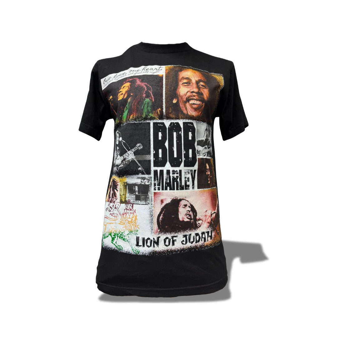BOB MARLEY LION OF JUDAH BLACK T SHIRT