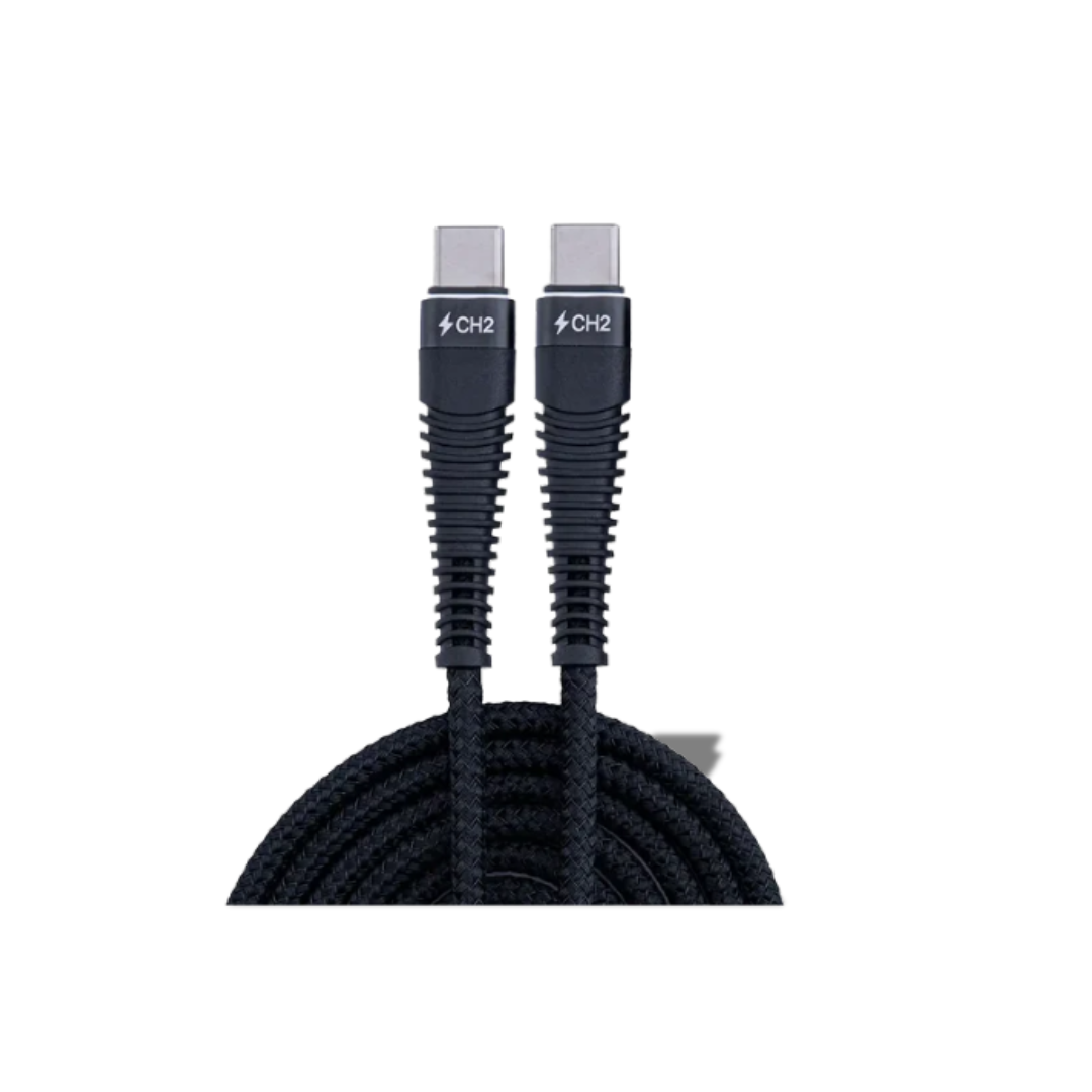 CHARGERS2GO LIGHNING-TYPE C CABLE BLACK
