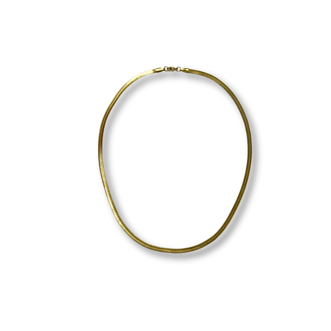 GOSTEEL GOLD STAINLESS STEEL FLAT 18'' CHAIN 110C4516