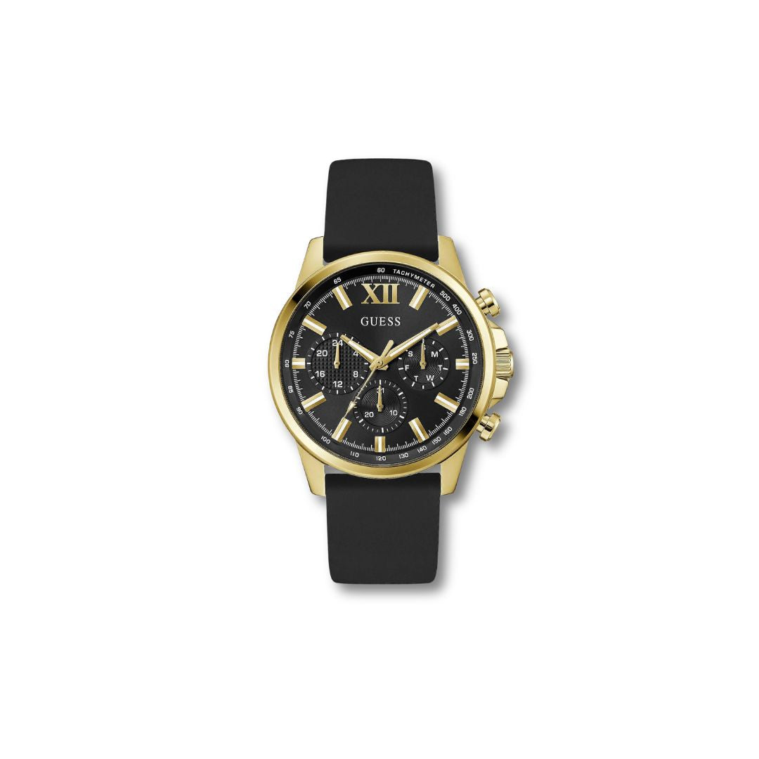 GUESS WATCH GW0913G2 MENS BLACK GOLD