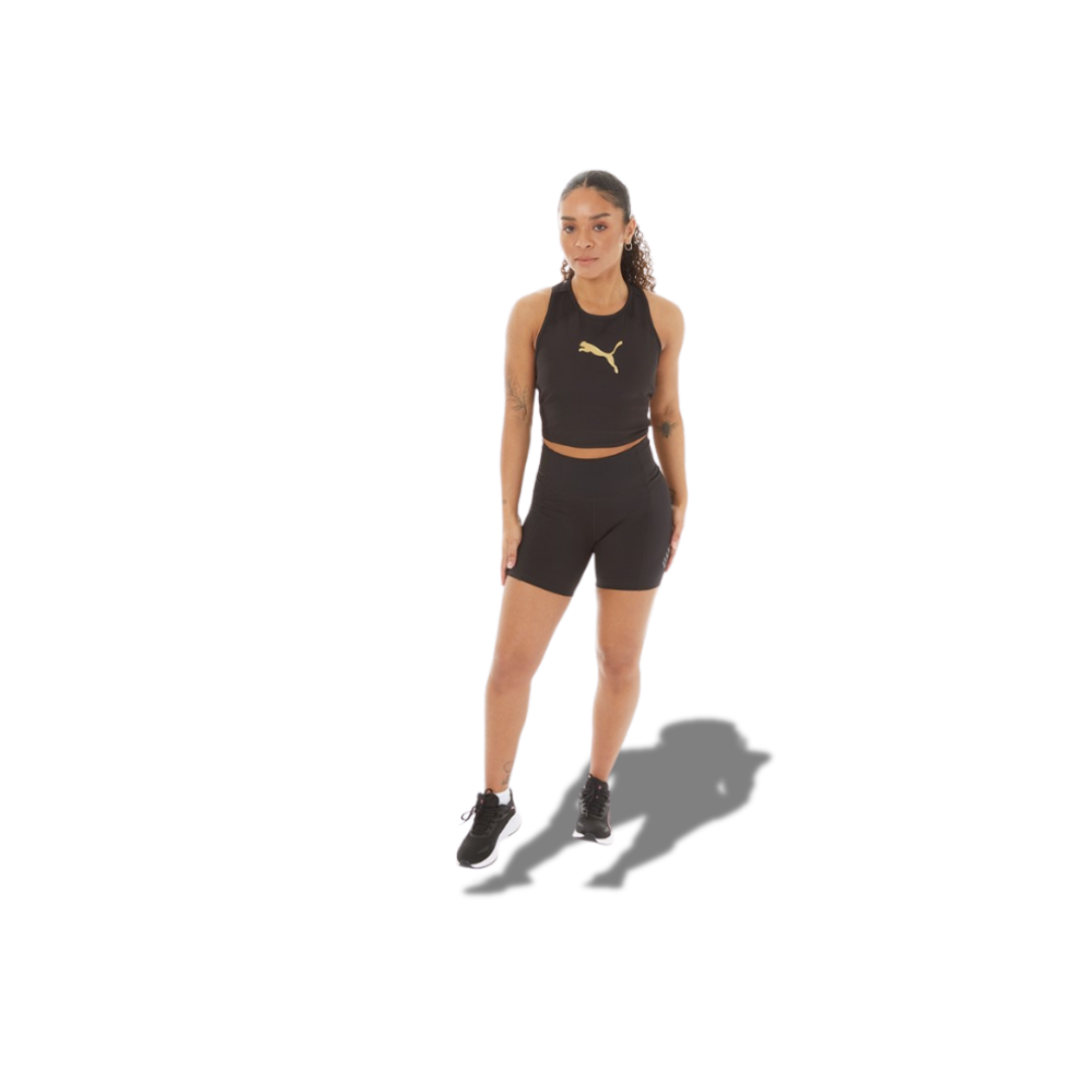 PUMA FIT EVERSCULPT TANK BLACK METALLIC GOLD
