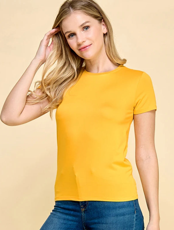 HEART & HIPS CREW NECK SHORT SLEEVE TEE PLAIN JT47223A