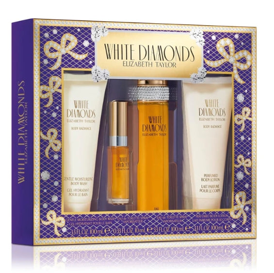 WHITE DIAMONDS ELIZABETH TAYLOR 4PC SET FEMME