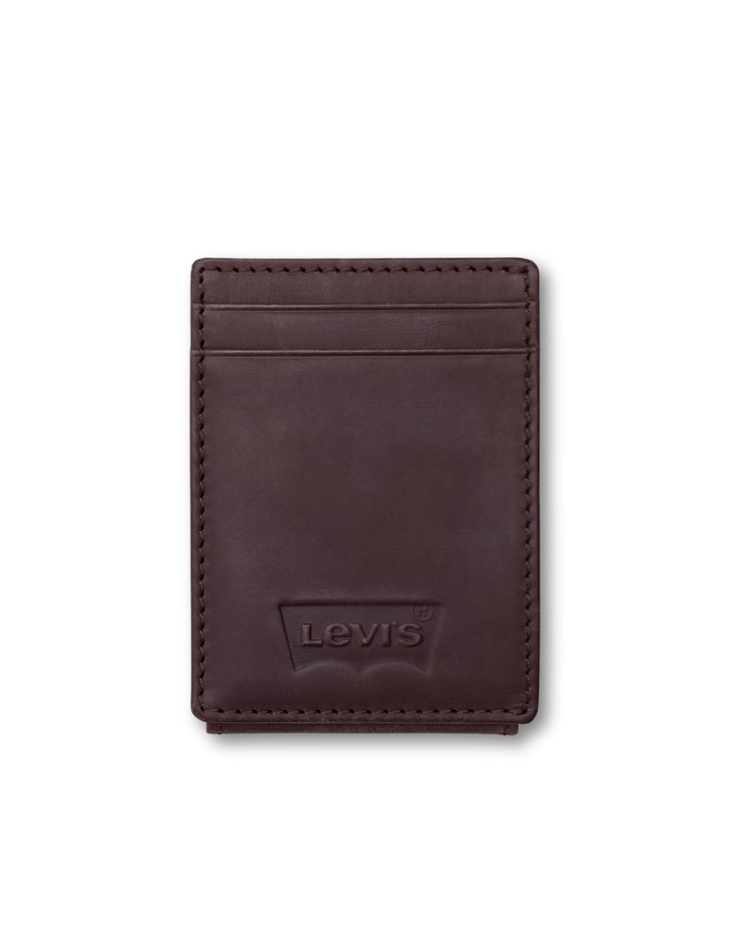LEVIS LEATHER FRONT POCKET WALLET BROWN 31LV160048