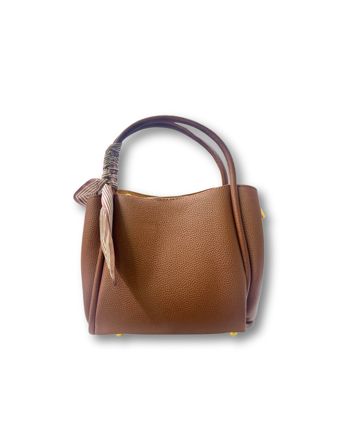 ERIN ANNIE TEXTURE HANDLE SCARF TOTE BAG WITH STRAP EWB-165