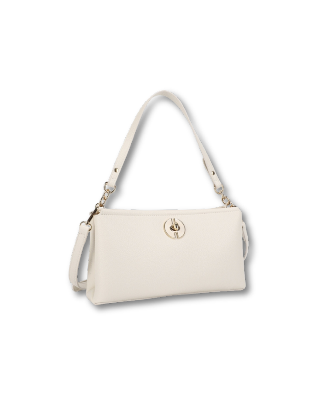 PURPLE AND LILAC TEXTURE HANDLE CROSSBODY BAG CREAM