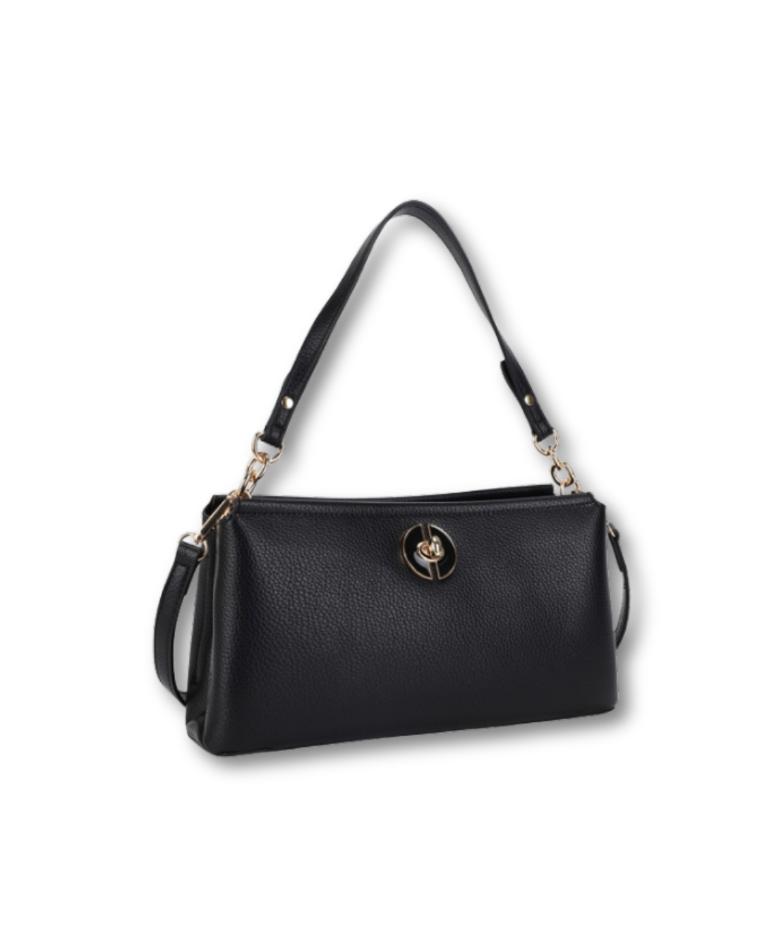 PURPLE AND LILAC TEXTURE HANDLE CROSSBODY BAG BLACK