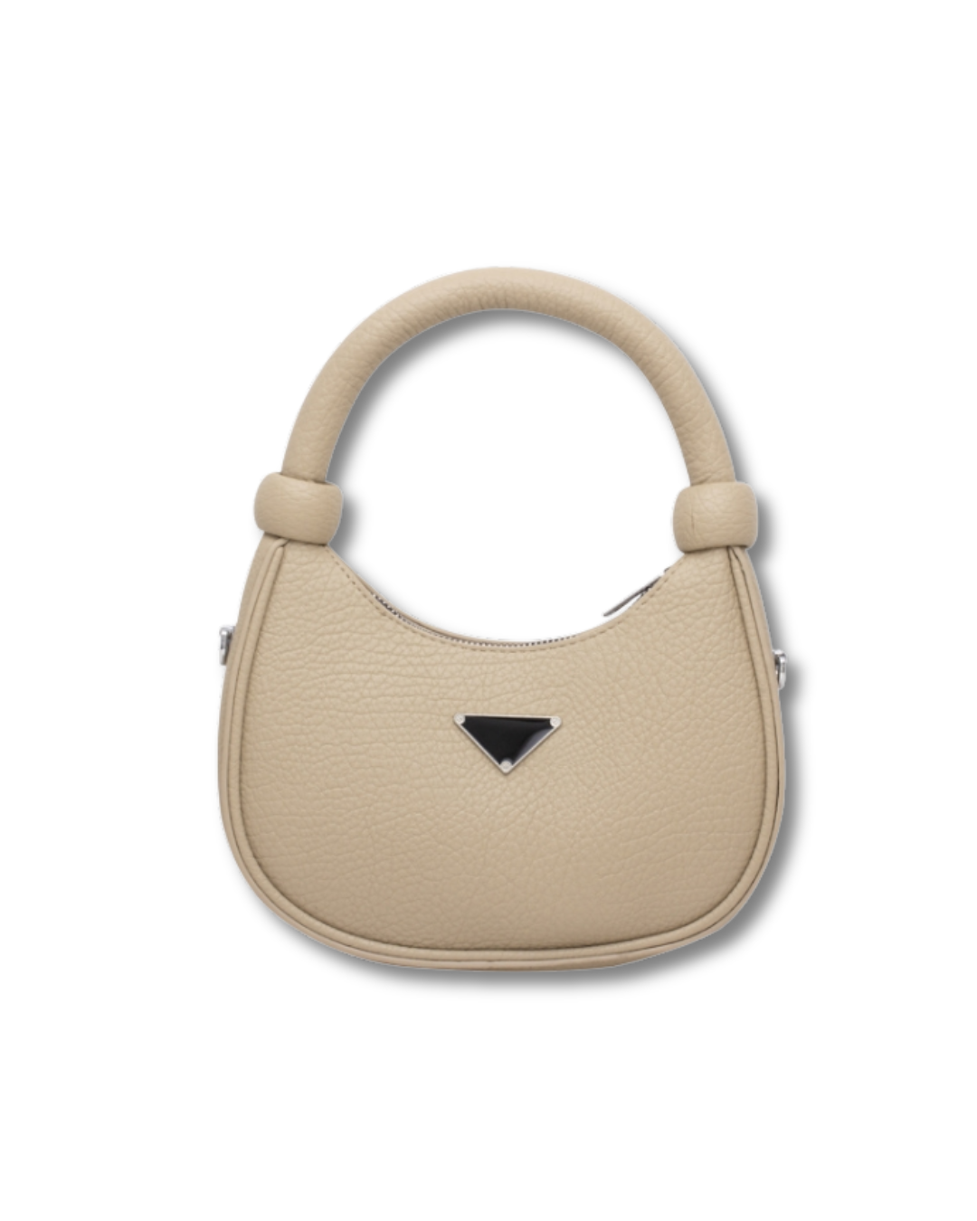 TEXTURED CURVE SHOULDER BAG BEIGE