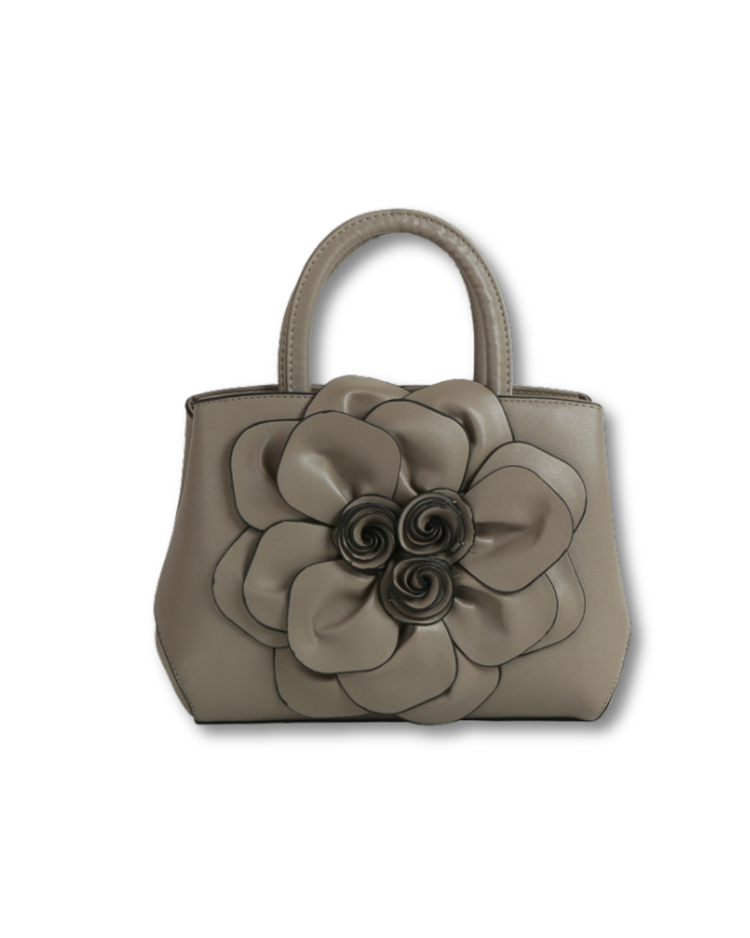 ERIN ANNIE FLOWER SATCHEL BAG CHIC GREY