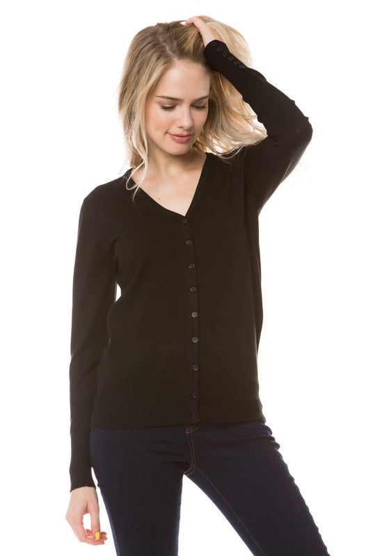 CIELO V-NECK BUTTON UP CARDIGAN SW2050