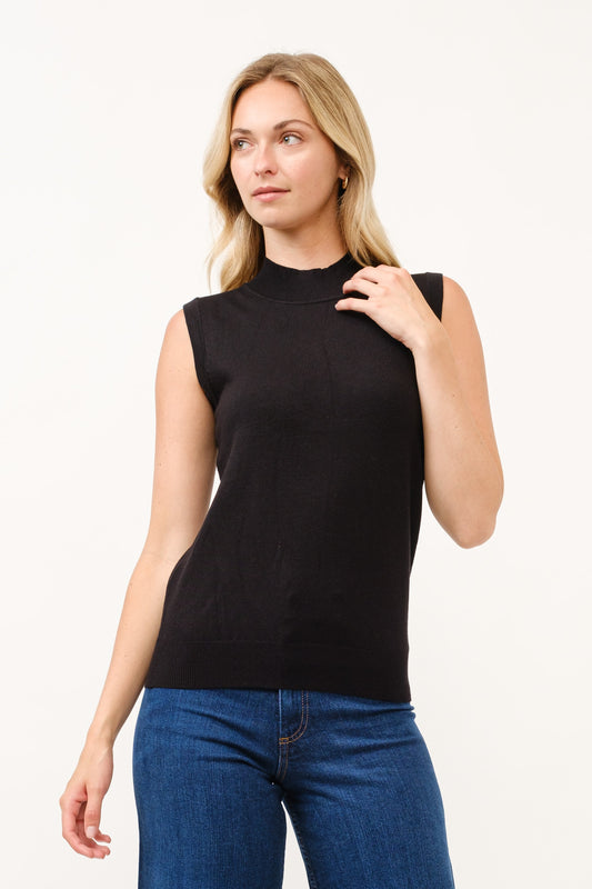 CIELO MOCK NECK SLEEVELESS SWEATER SW225-3