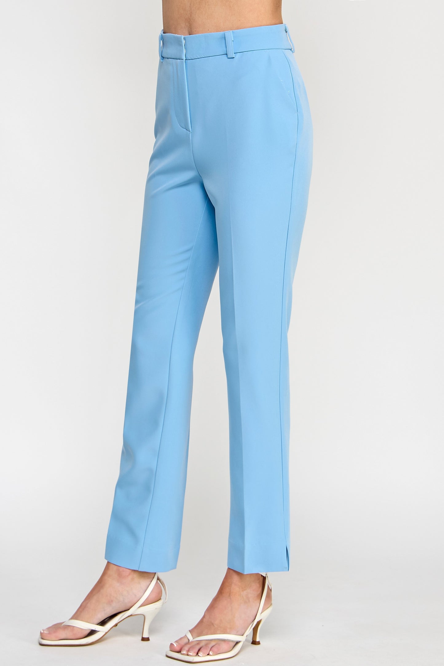 MICHEL SOLID SPLIT HEM PANTS P9147