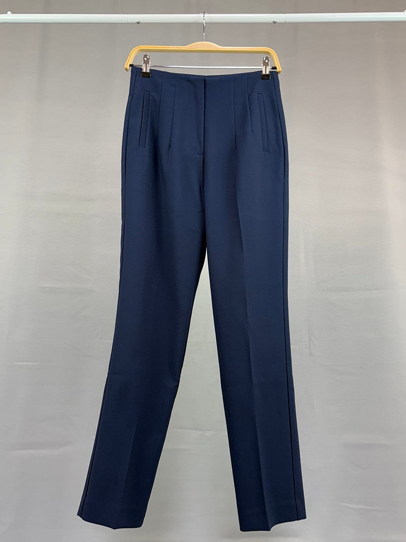 MICHEL SOLID HIGH WAISE LONG PANTS P9417