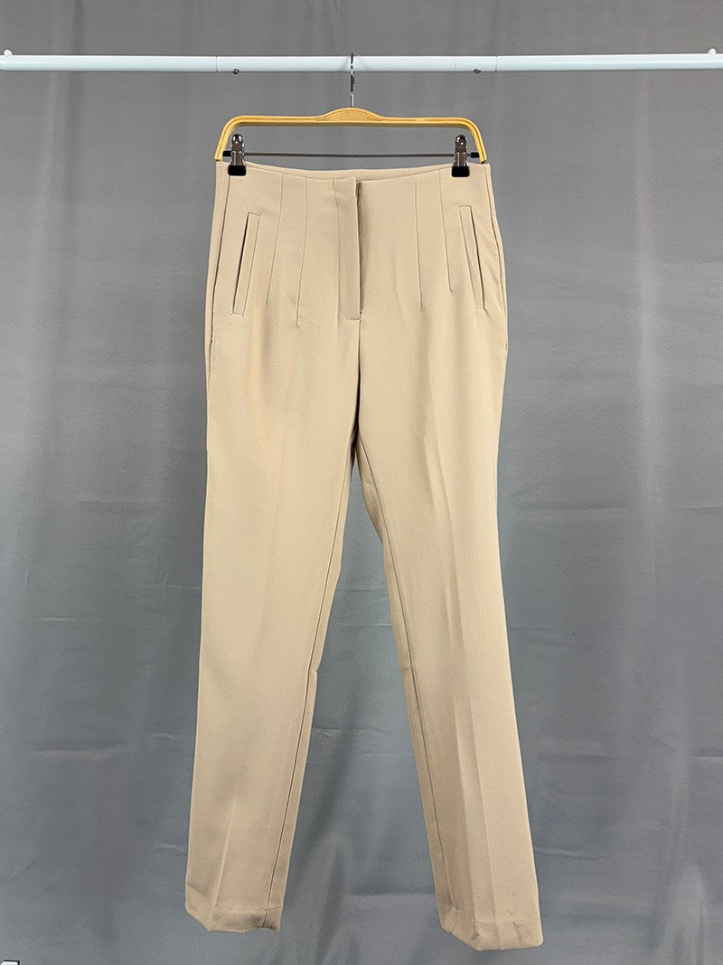 MICHEL SOLID HIGH WAISE LONG PANTS P9417