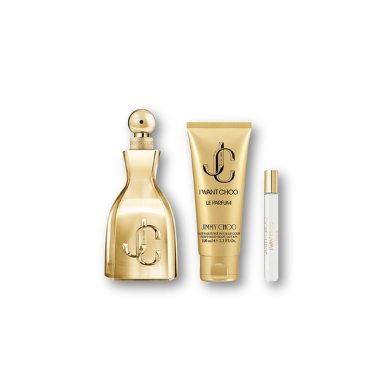 JIMMY CHOO I WANT CHOO 3PC SET GOLD WOMEN