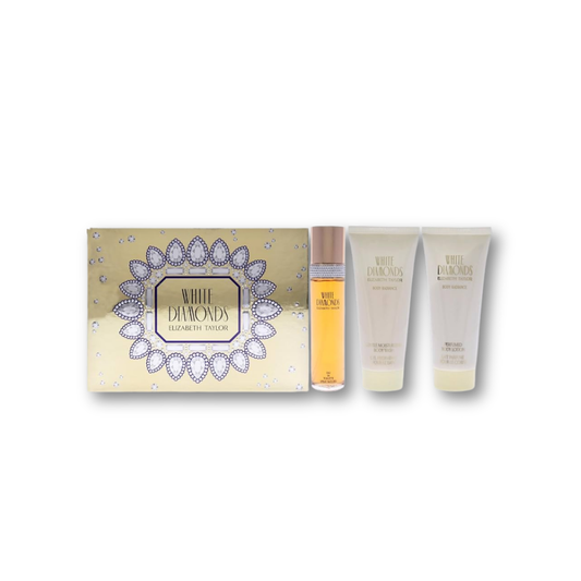 WHITE DIAMONDS ELIABETH TAYLOR 3PC SET EDT WOMEN