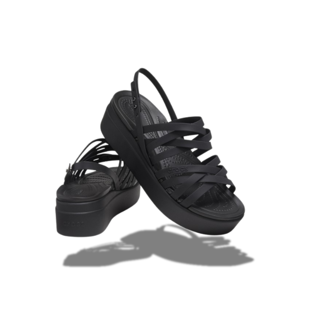 CROCS BROOKLYN STRAPPY LOW WEDGE 206751-001