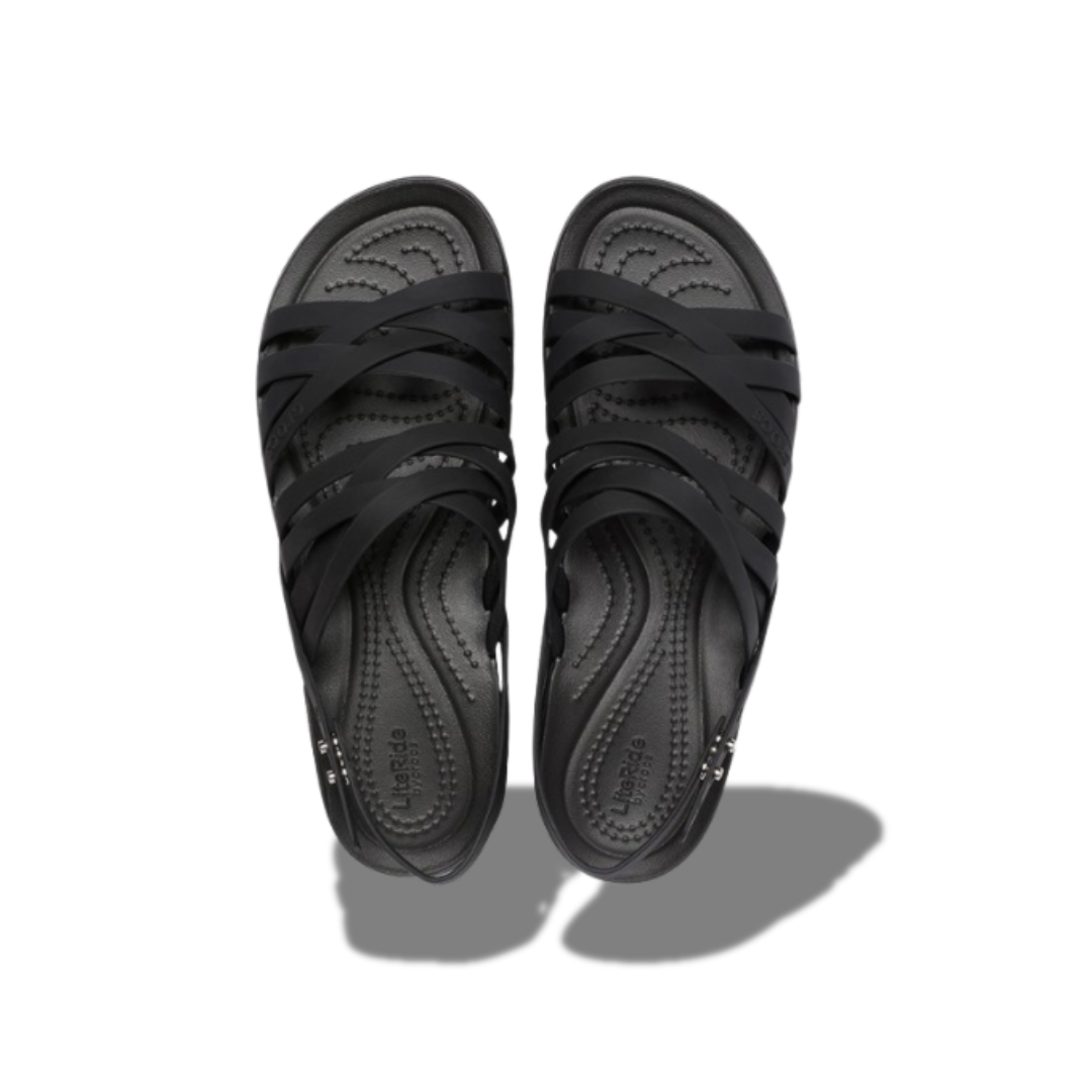 CROCS BROOKLYN STRAPPY LOW WEDGE 206751-001