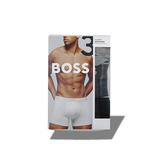 BOSS 3 CLASSIC BOXER BRIEF PURE COTTON MIXED COLORS