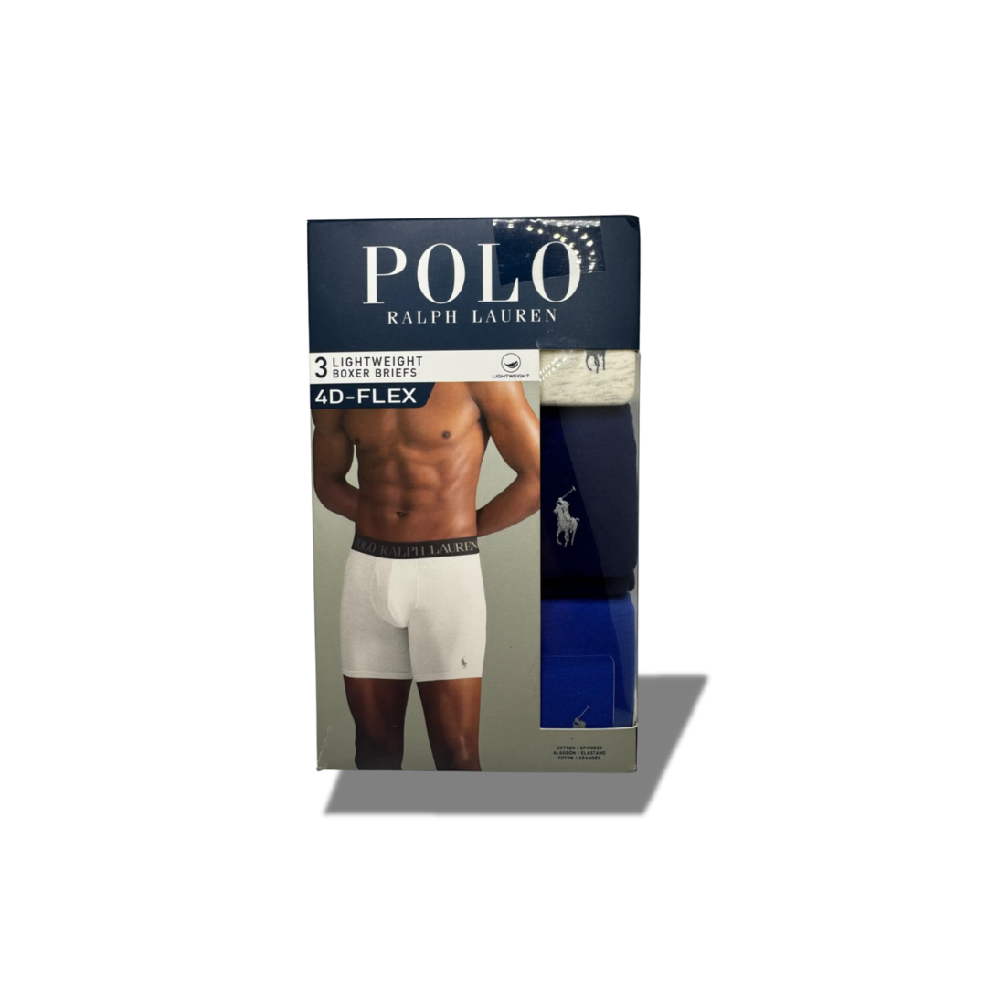 POLO RALPH LAUREN 3 LIGHTWEIGHT BOXER BRIEFS 4D-FLEX