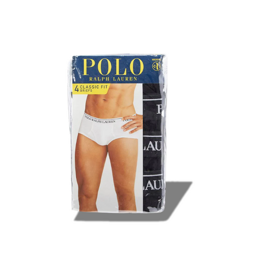 POLO RALPH LAUREN 4 CLASSIC FIT BRIEFS BLACK