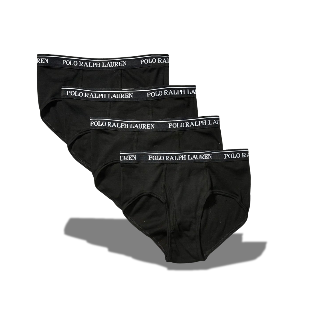 POLO RALPH LAUREN 4 CLASSIC FIT BRIEFS BLACK