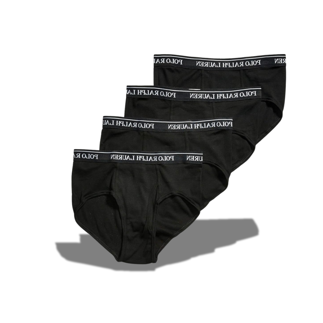 POLO RALPH LAUREN 4 CLASSIC FIT BRIEFS BLACK
