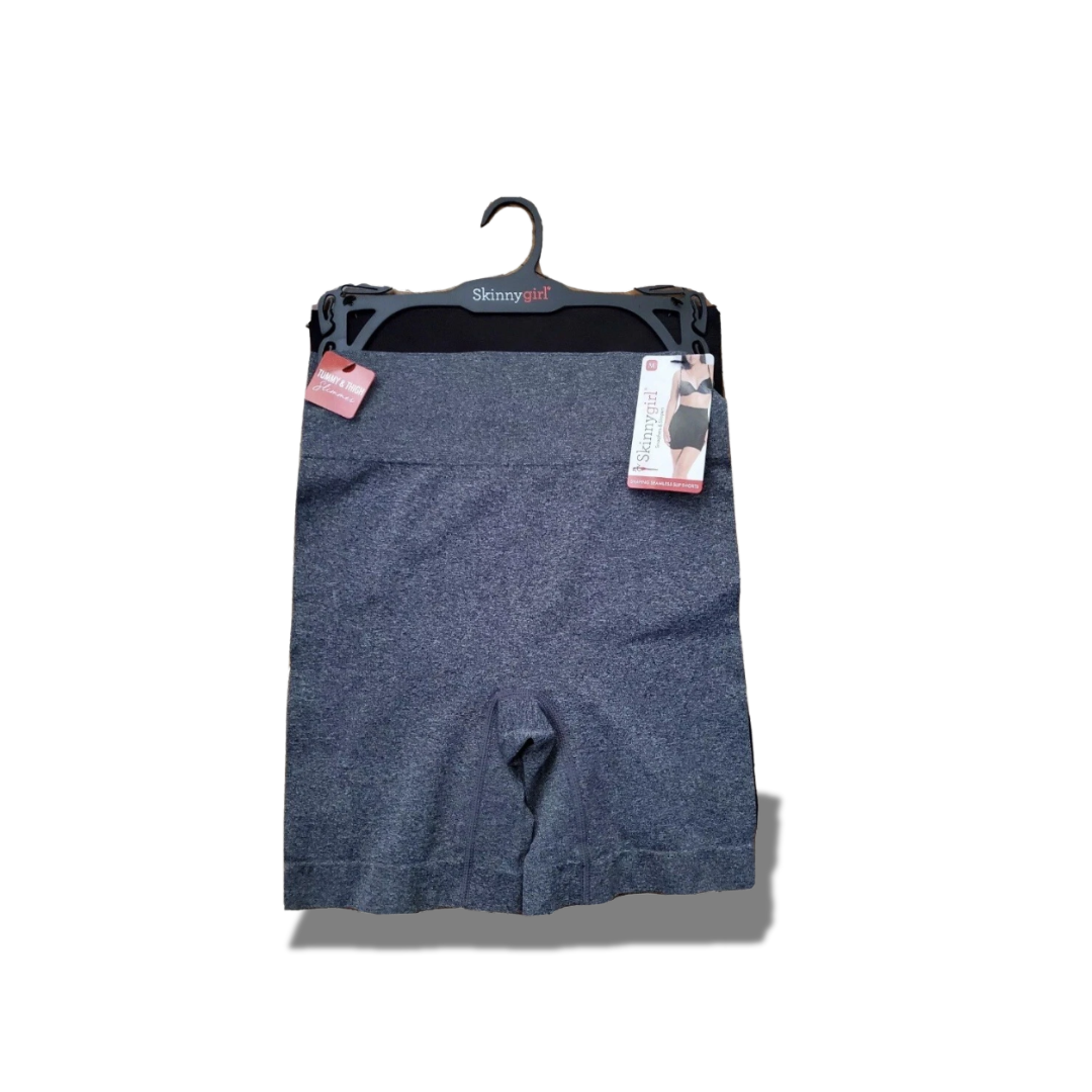 SKINNY GIRL GRAY/BLACK SHAPING SEAMLESS SLIP SHORTS