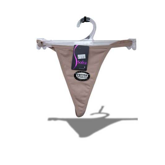 SOFRA UNDERWEAR THONG BROWN FOR WOMEN