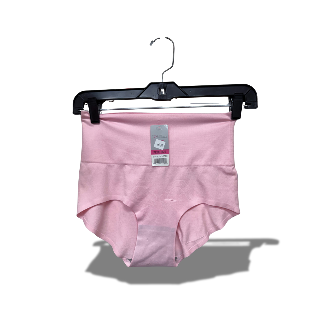 I LOVE MILAN MIDRISE WAIST BRIEFTS GIRDLES ONE SIZE PINK FOR WOMEN