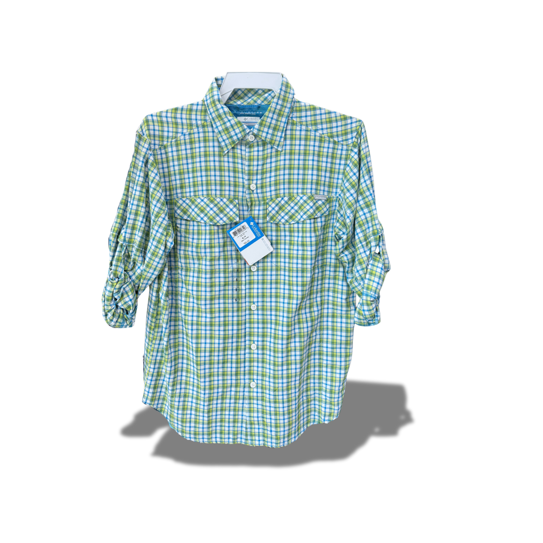 COLUMBIA MEN'S SILVER RIDGE PLAID LONG SLEEVE SHIRT AM7441-393