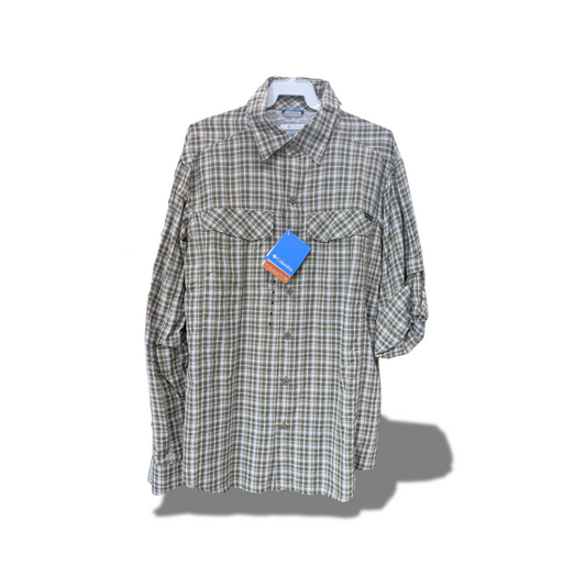 COLUMBIA MEN'S SILVER RIDGE PLAID LONG SLEEVE SHIRT AM7441-161