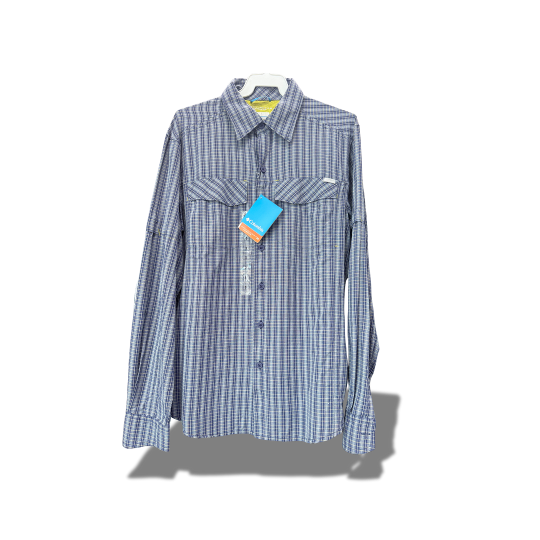 COLUMBIA MEN'S SILVER RIDGE PLAID LONG SLEEVE SHIRT AM7441-432