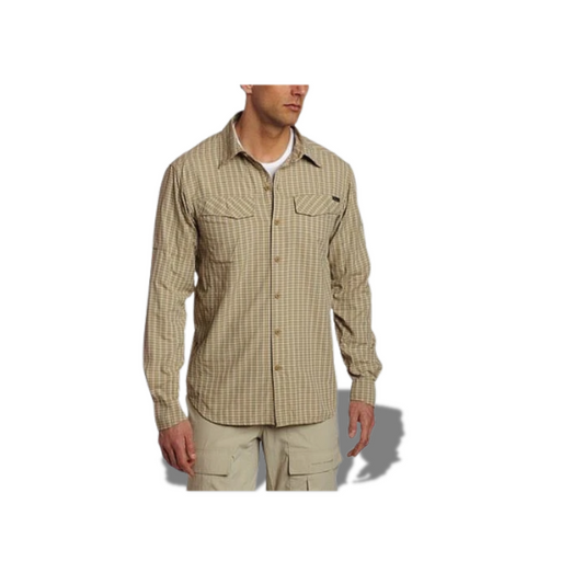 COLUMBIA MEN'S SILVER RIDGE PLAID LONG SLEEVE SHIRT AM7441-160