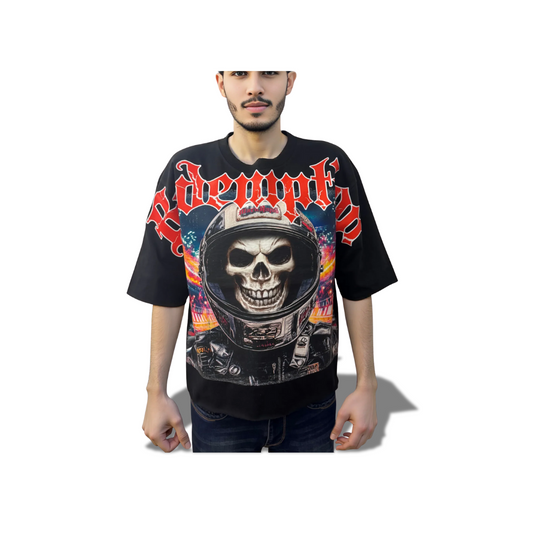 PAPER FASHION REDEMPTION BLACK T-SHIRT