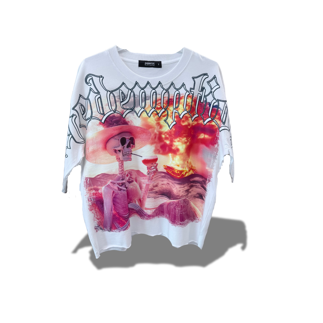 PAPER FASHION REDEMPTION WHITE T-SHIRT
