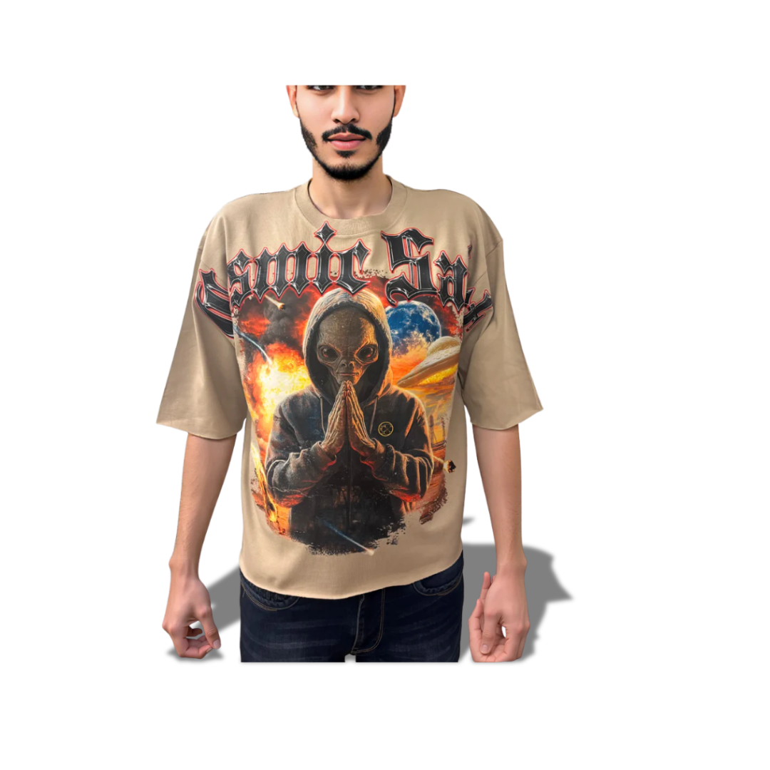 PAPERCUT FASHION COSMIC SAINT BEIGE T-SHIRT