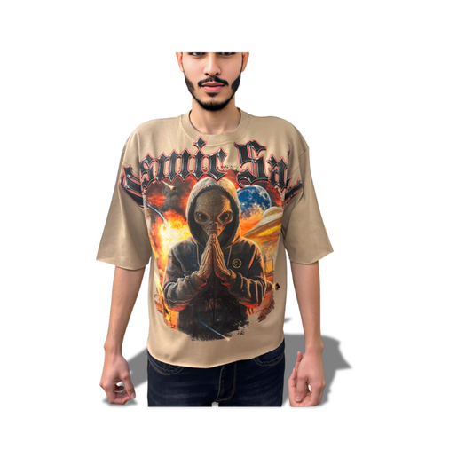 PAPERCUT FASHION COSMIC SAINT BEIGE T-SHIRT