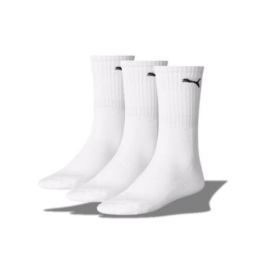 PUMA SPORT 3-PACK MEN'S HIGH COTTON SOCKS 43/46 WHITE