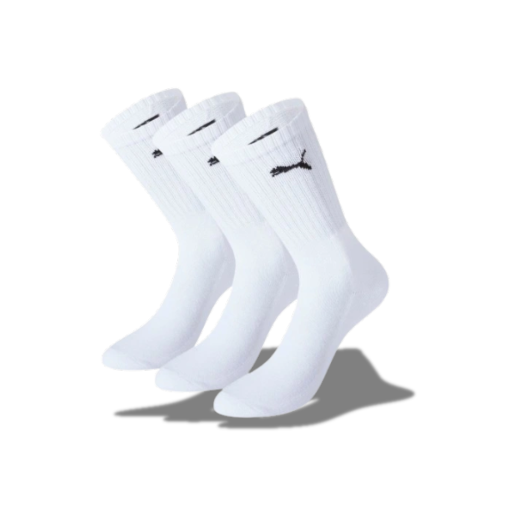 PUMA SPORT 3-PACK MEN'S HIGH COTTON SOCKS 43/46 WHITE
