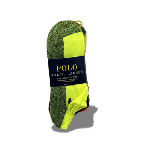 POLO RALPH LAUREN 6 PAIRS MENS CLASSIC SPORT SOCKS SSORTED