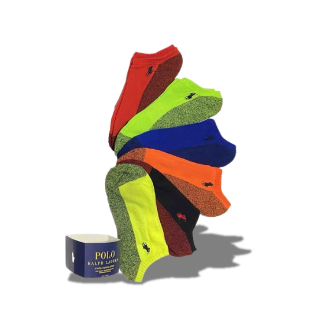 POLO RALPH LAUREN 6 PAIRS MENS CLASSIC SPORT SOCKS SSORTED